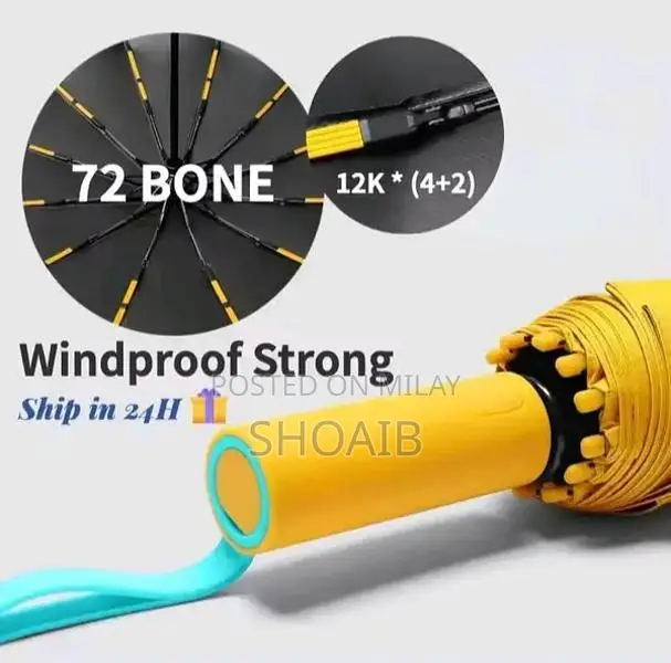 72 bone large size super strong windproof automatic folding