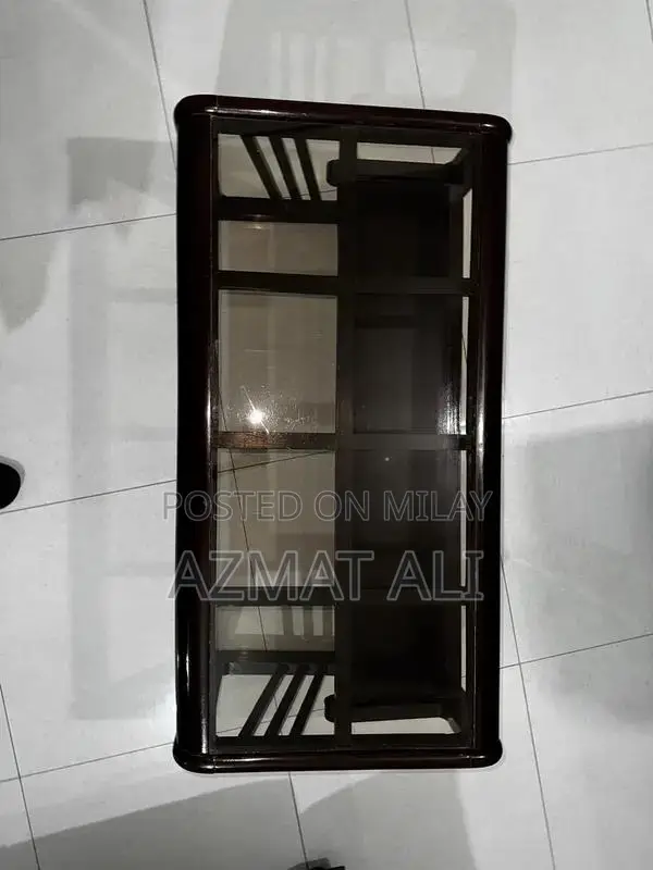 L shape sofa, 4 piece chair set, three piece table set and standing m