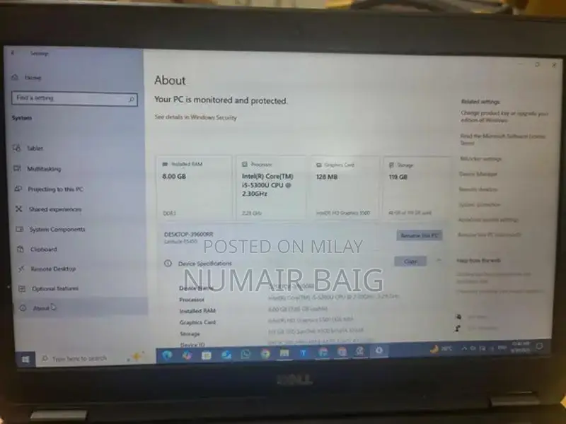 Dell 39600RR Core i5- 5th generation