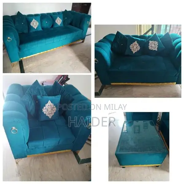 6 Seater Sofa Set with 1 Big Central Table for Sale