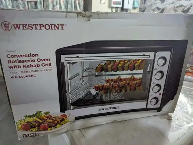 Deluxe convection rotisserie oven with kebab grill