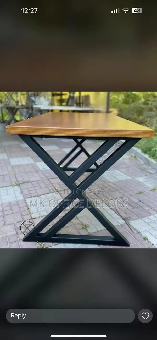 Modern Laptop & Study Desk with Strong Iron Frame