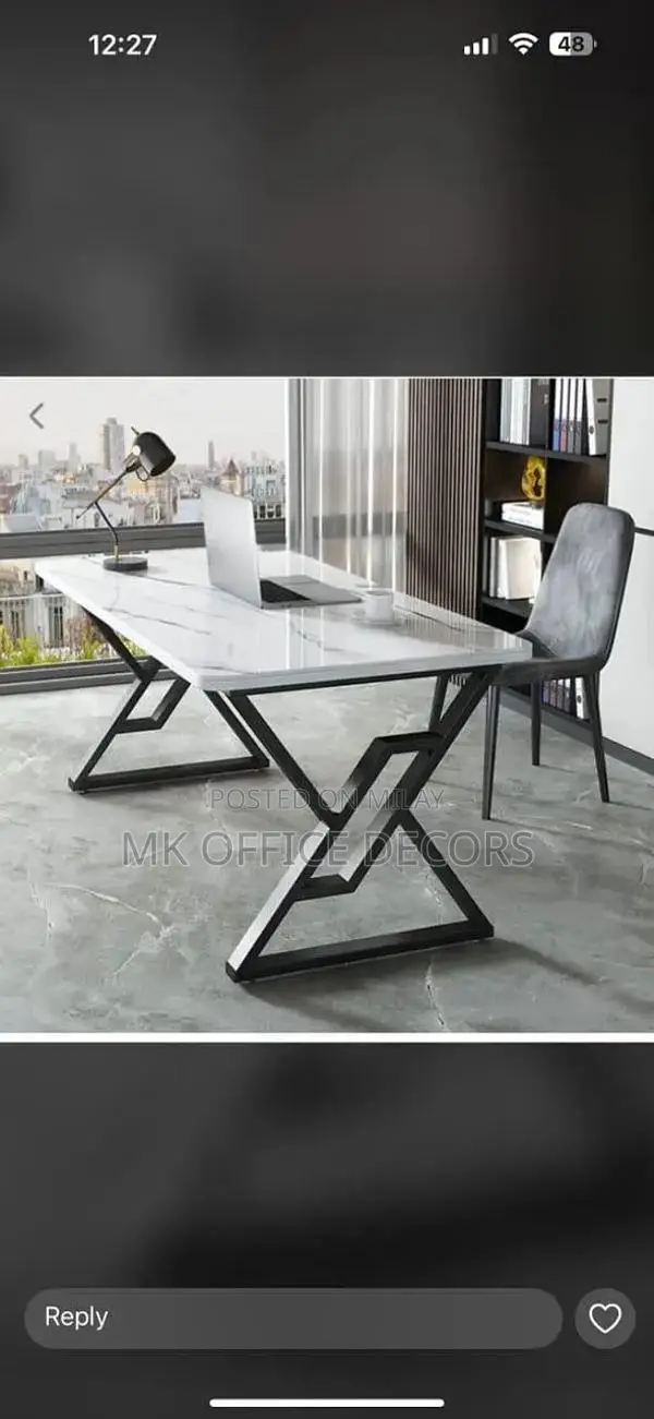 Modern Laptop & Study Desk with Strong Iron Frame