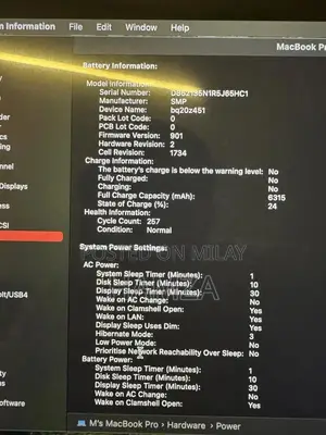 Macbook Pro 2018 15” 256gb 16gb