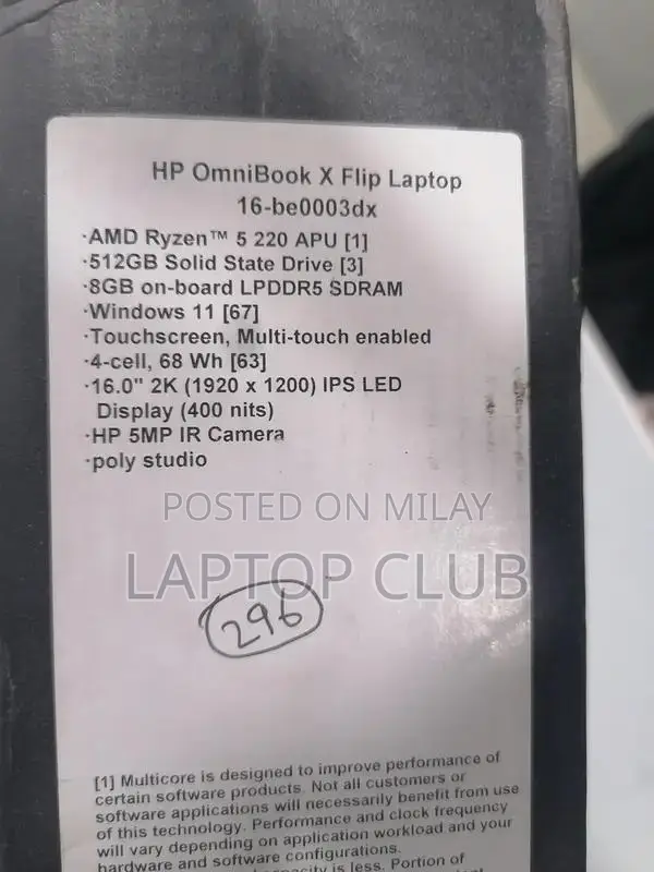 HP Omnibook X360 16" 2-in-1 Touchscreen Laptop