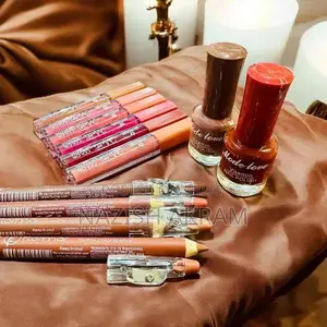 12-in-1 Makeup Set: Nail Polish, Lip Gloss, and Lip Pencil Collection