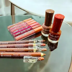 12-in-1 Makeup Set: Nail Polish, Lip Gloss, and Lip Pencil Collection