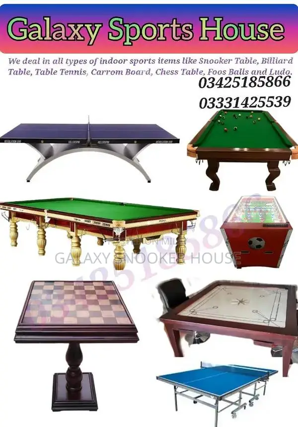 Professional Snooker Tables and Indoor Gaming Equipment