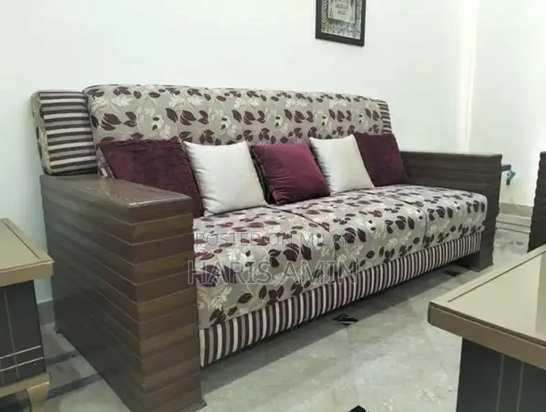 7-Seater Living Room Sofa Set with Coffee and Side Tables