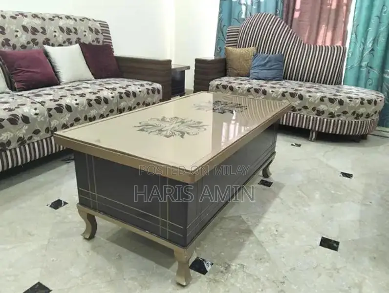 7-Seater Living Room Sofa Set with Coffee and Side Tables