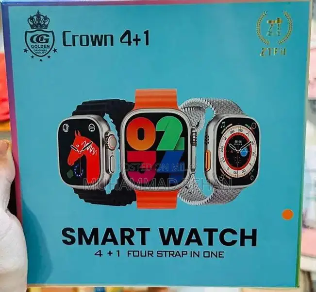 Smart Watch with 4 Interchangeable Straps, Full Touch HD Display