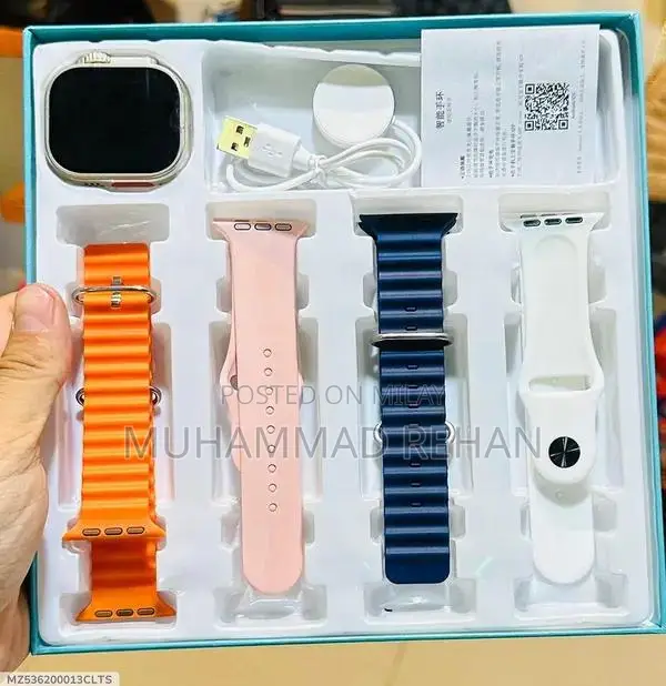 Smart Watch with 4 Interchangeable Straps, Full Touch HD Display