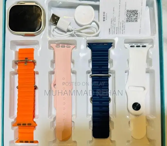 Smart Watch with 4 Interchangeable Straps, Full Touch HD Display