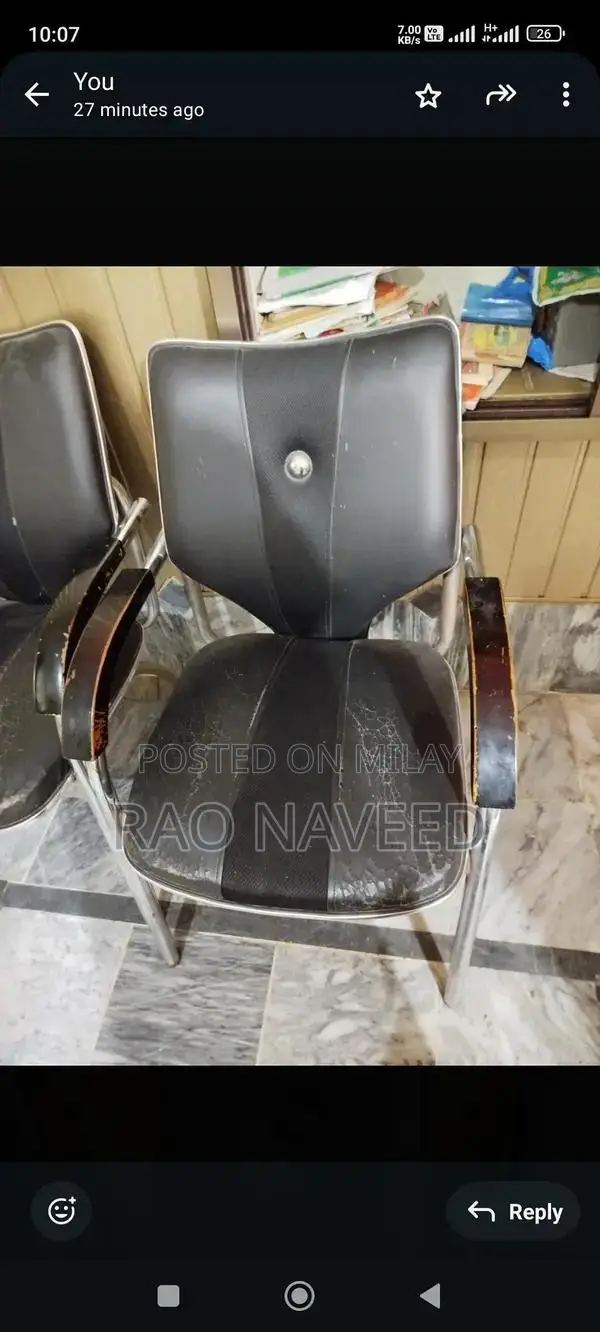 Office Furniture Set: Chair, Glass Table, and Sofa