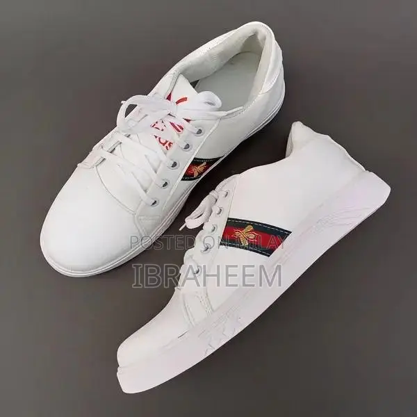 Men's White Rexine Casual Formal Sneakers - Multiple Sizes