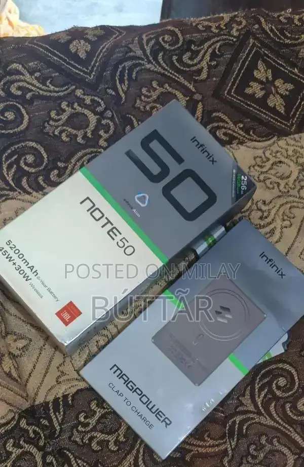 Infinix Note 50 - Titanium Silver Smartphone with Metal Frame