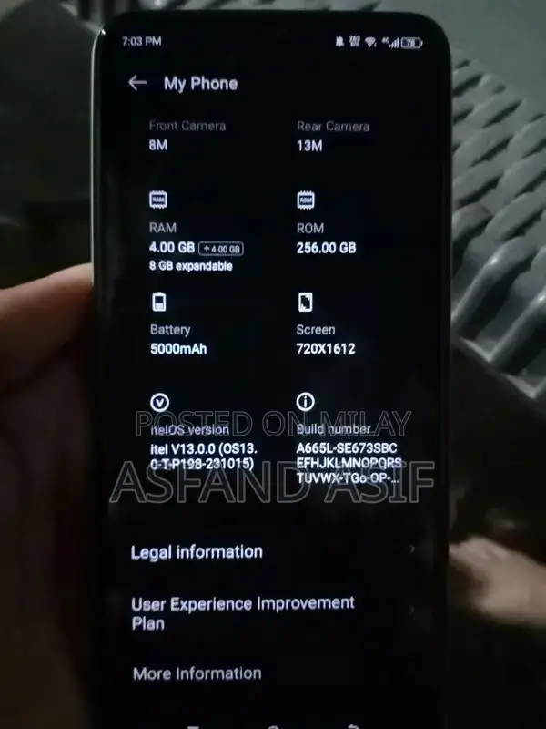Itel A70 Brand new Condition 10/10