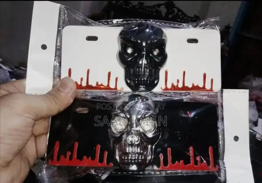 Skull LED Motorcycle Back Number Plate for 70cc & 125cc Bikes