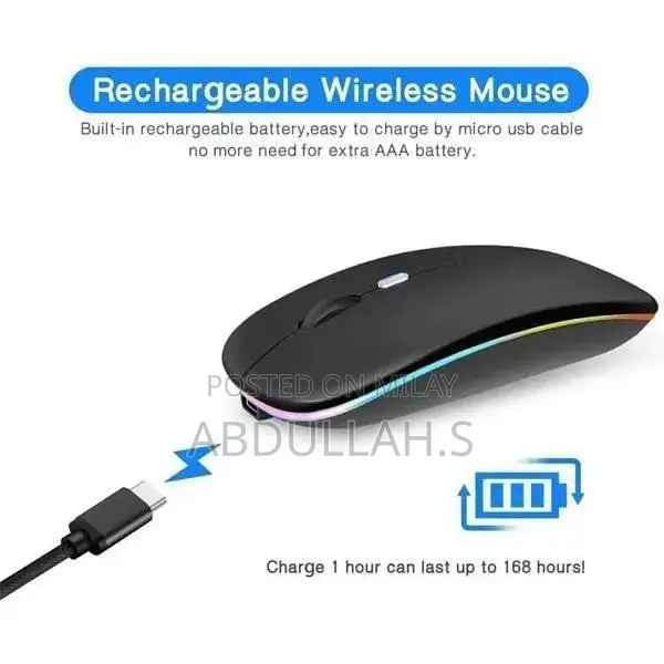 Dual-Mode Bluetooth Wireless Mouse with Silent Clicks