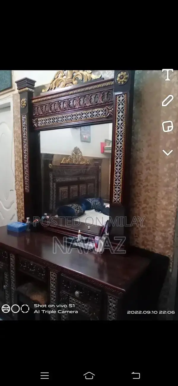 A pure wooden king bed on sale