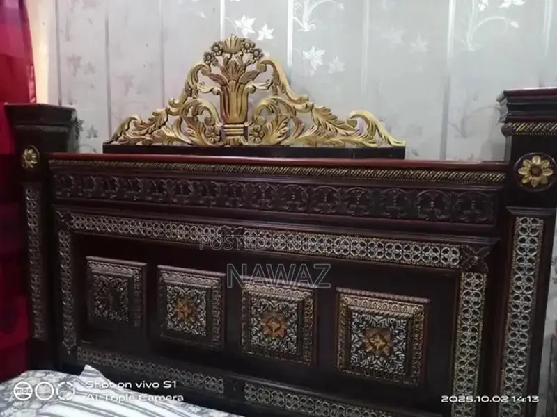A pure wooden king bed on sale