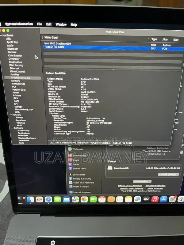 Apple MacBook Pro 15.4" 2018 Retina Core i7 High-Performance Laptop