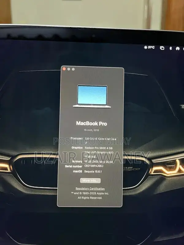 Apple MacBook Pro 15.4" 2018 Retina Core i7 High-Performance Laptop