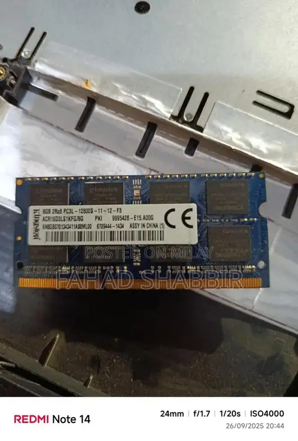 8GB DDR3L 1600mhz Laptop Ram