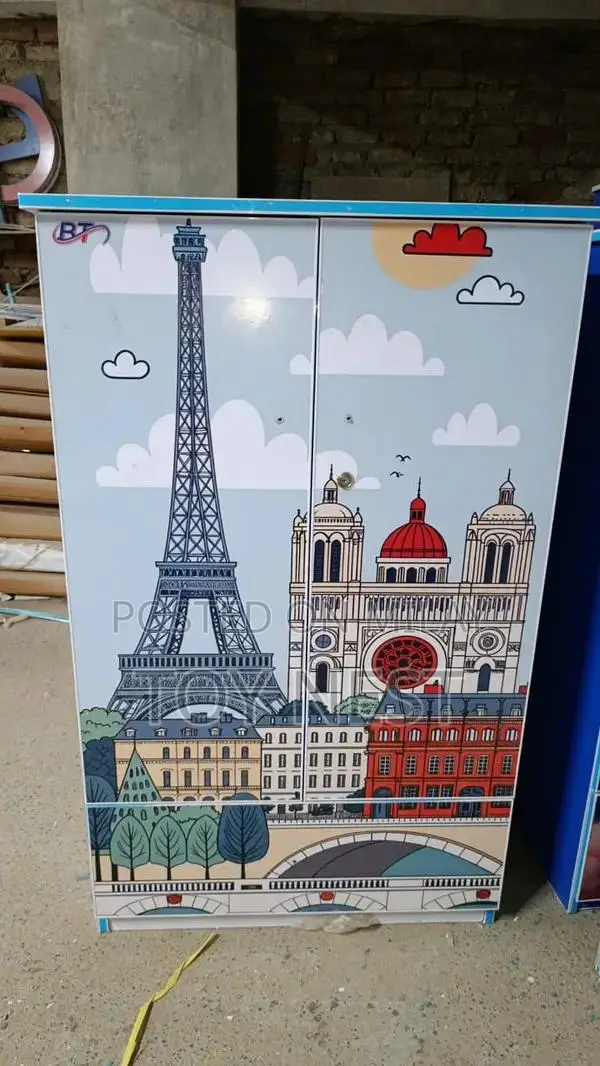 Kids Wooden Wardrobe with Multiple Compartments