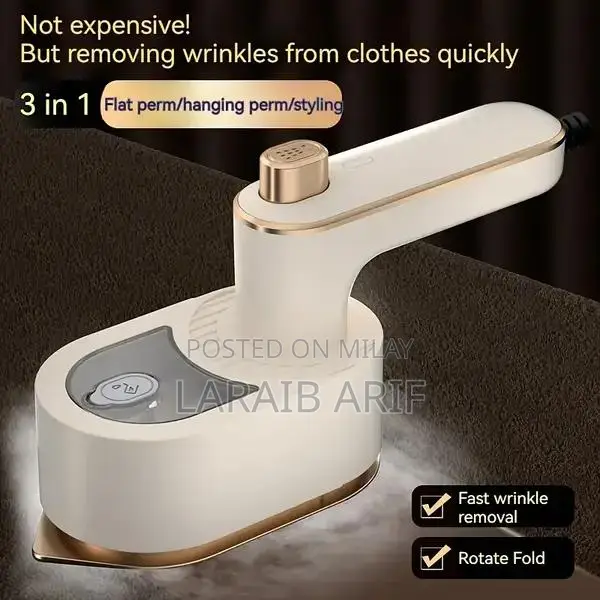 3-in-1 Portable Folding Travel Iron - Compact & Powerful