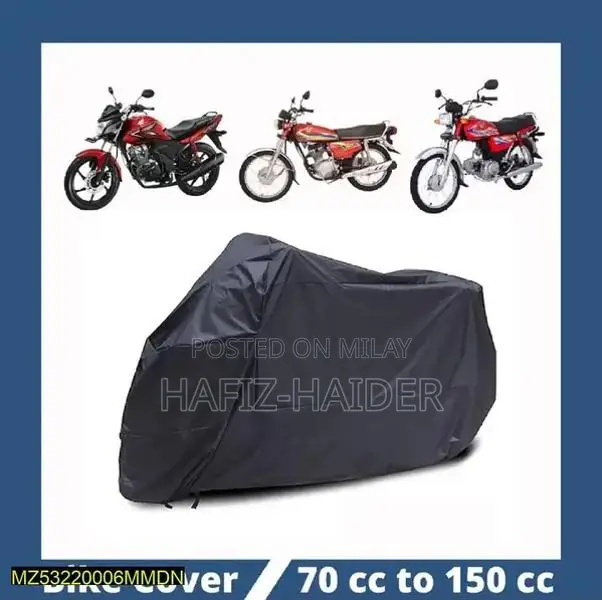 Waterproof Motorcycle Cover for 100-125cc Bikes - Black Parachute Mate