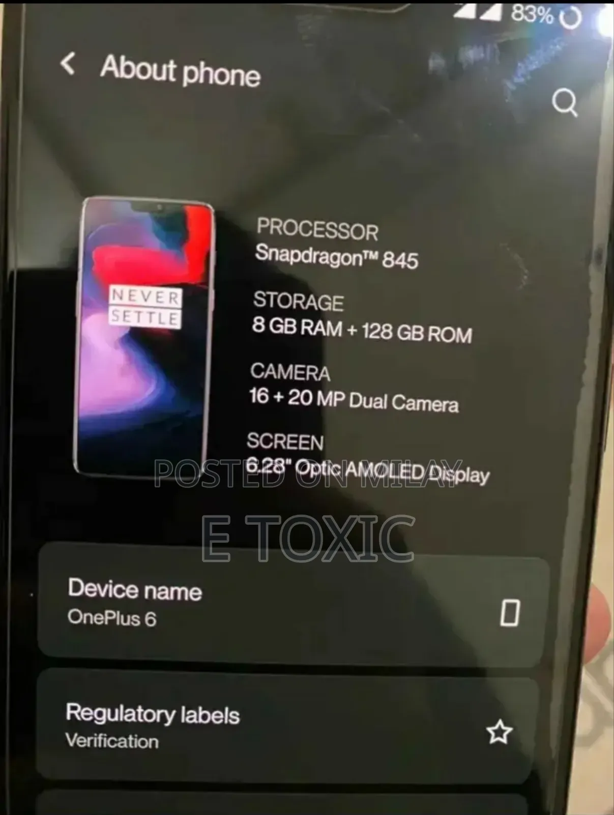 OnePlus 6 128 GB Black