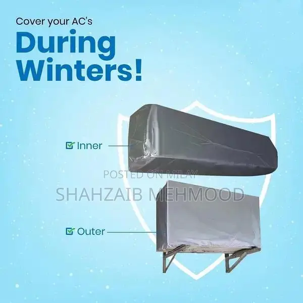 Cotton AC Covers Set - Indoor and Outdoor Protection