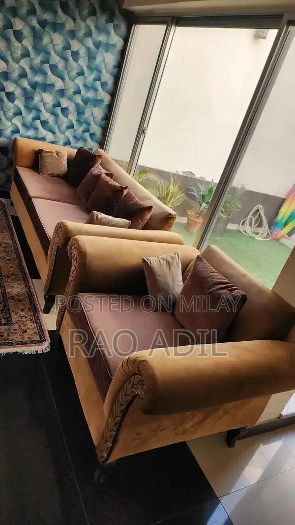 8 Seater 3 2 2 1 Brown Poshish Solid Sofa Set