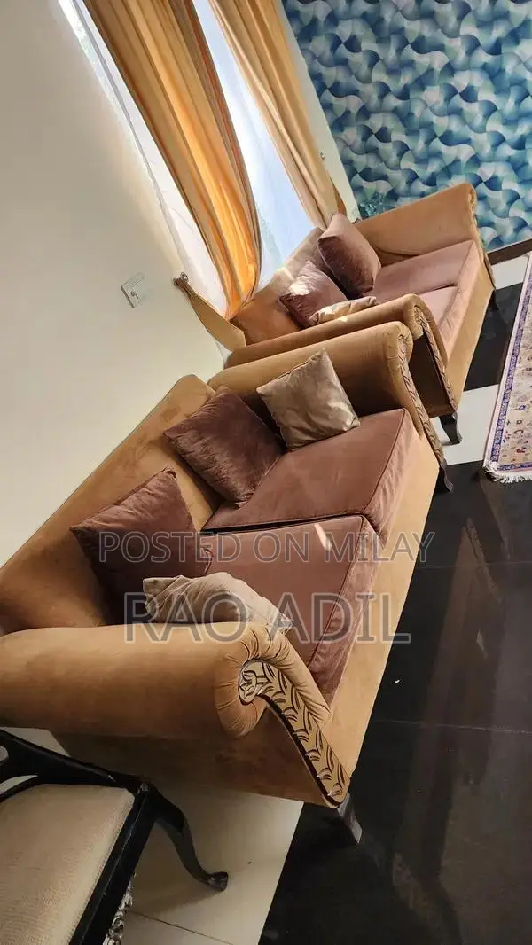 8 Seater 3 2 2 1 Brown Poshish Solid Sofa Set