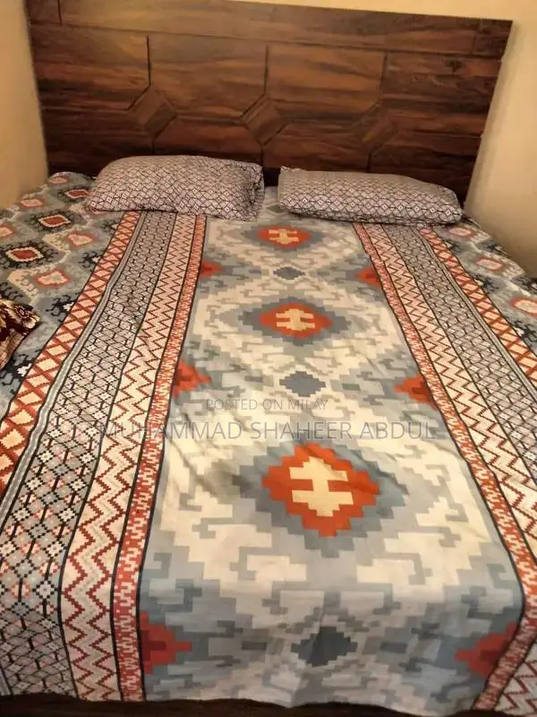 Complete Bedroom Furniture Set with Almirah, Showcase, and Bed