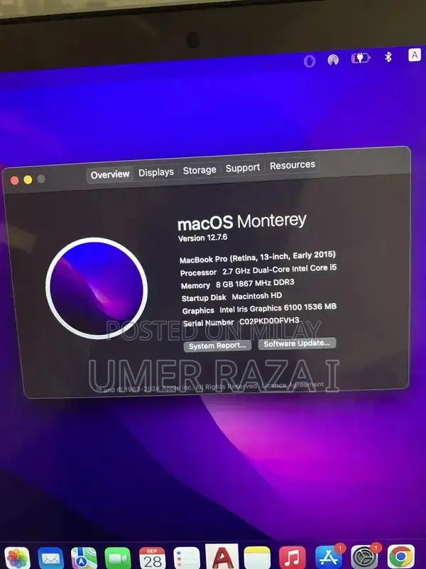 Apple Macbook pro early 2015