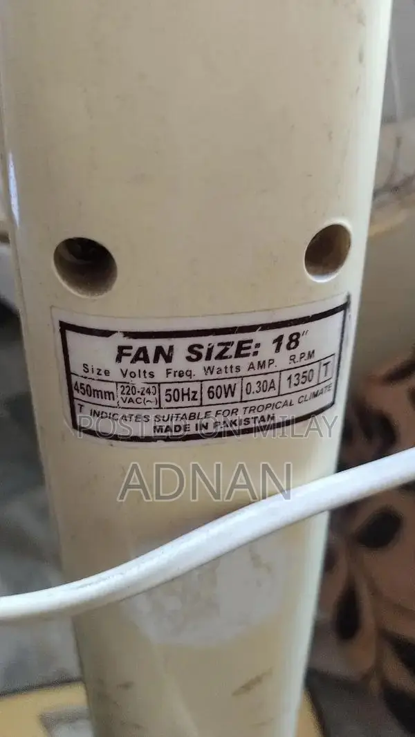 18" Fan Pedestal Noise Less