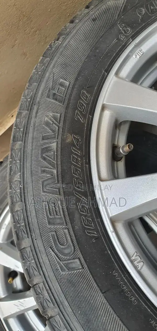 14 inch tyres. set of 4 with alloy rims