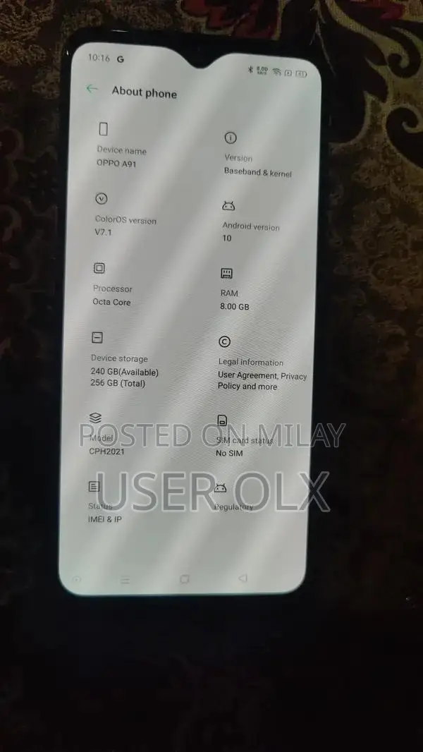 OPPO A91 256GB In Display Fingerprint
