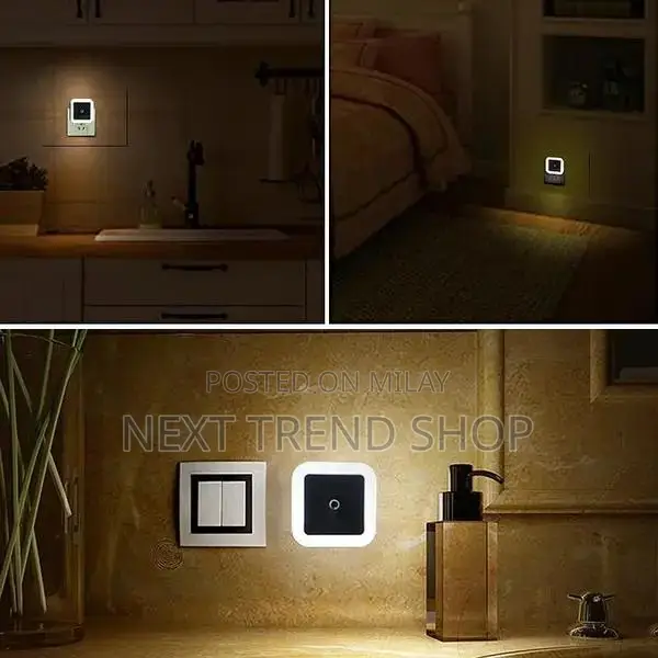 Compact LED Night Light with Type-C Charging and Light Sensor