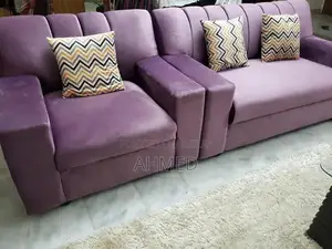 Photo - 6 Seater Sofa - Violet Velvet