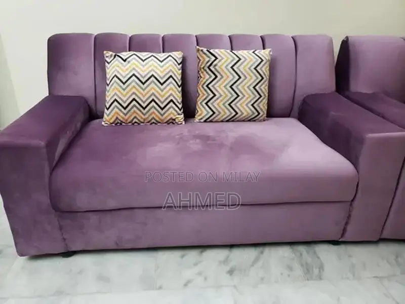 6 Seater Sofa - Violet Velvet