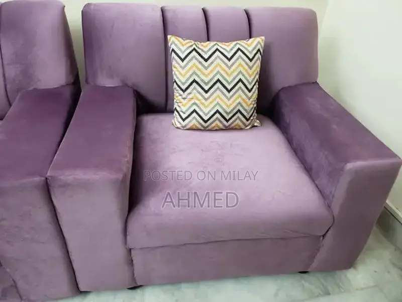6 Seater Sofa - Violet Velvet