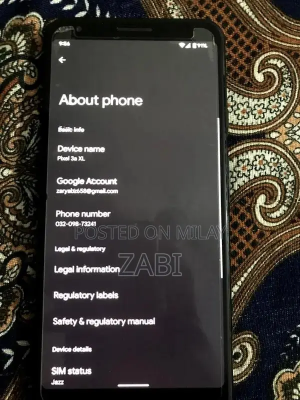Google pixel 3a xl pta