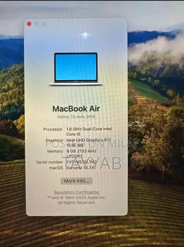 MacBook Air 2019 Intel Core i5 Laptop 13-inch