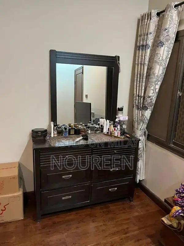 Dining Set with Table, 5 Chairs, Dresser, and TV Trolley