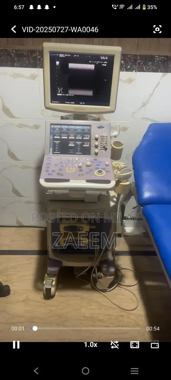 Aloka Prosound Alpha 6 LCD Color Doppler Ultrasound Machine with Dual