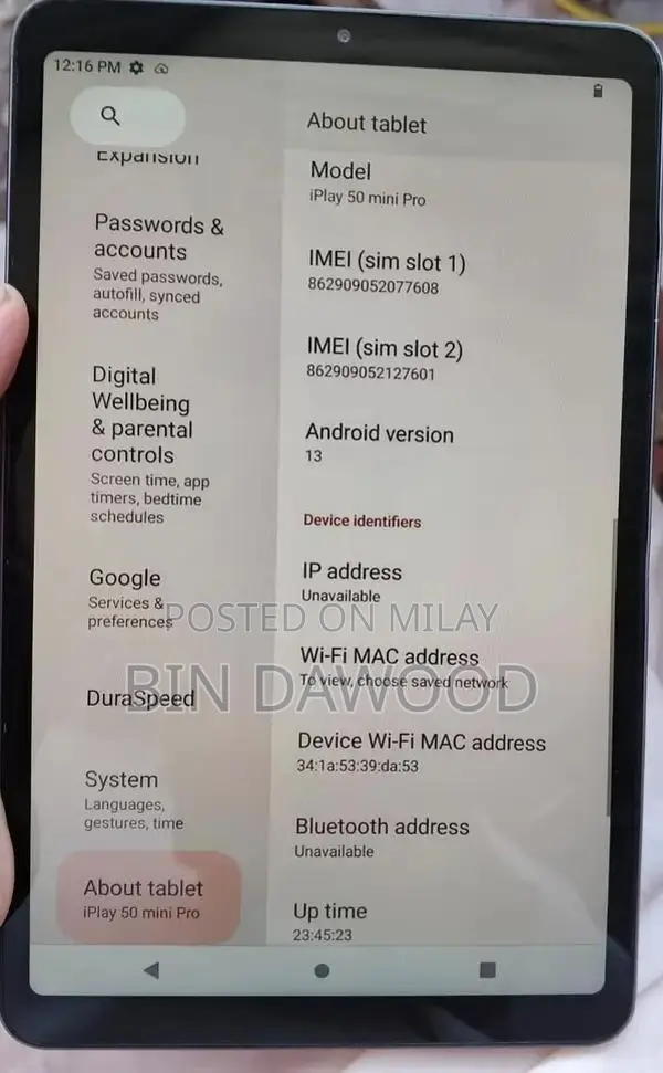 8-Inch Android Tablet with Dual SIM and Face Unlock