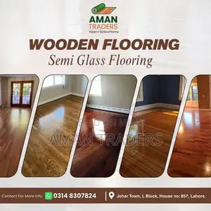 Photo - Semi Glossy Wooden Flooring | Laminate Tiles for Home & Office